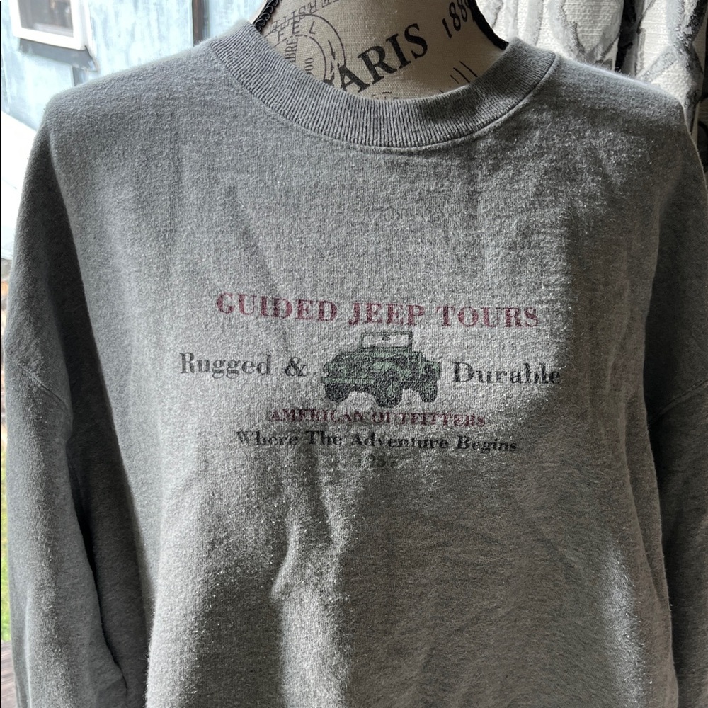 American Outfitters Gray Rugged Jeep Tours Sweatshirt